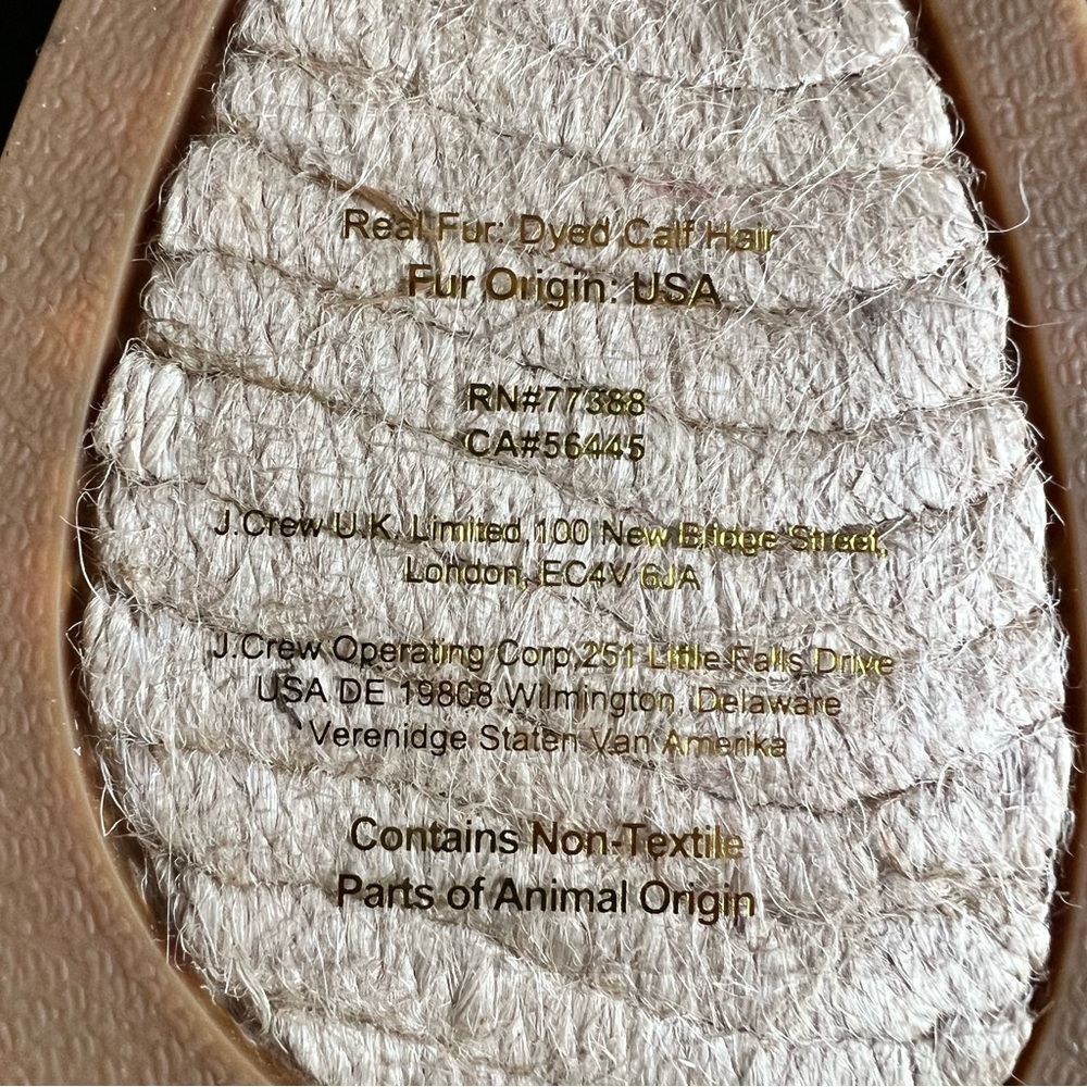J. CREW HUTTON Haircalf Espadrille Wedge 7.5 - Picture 10 of 12